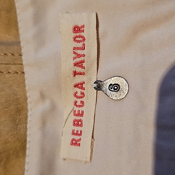 Rebecca Taylor linen blend skirt with leather trim - Picture 8 of 8